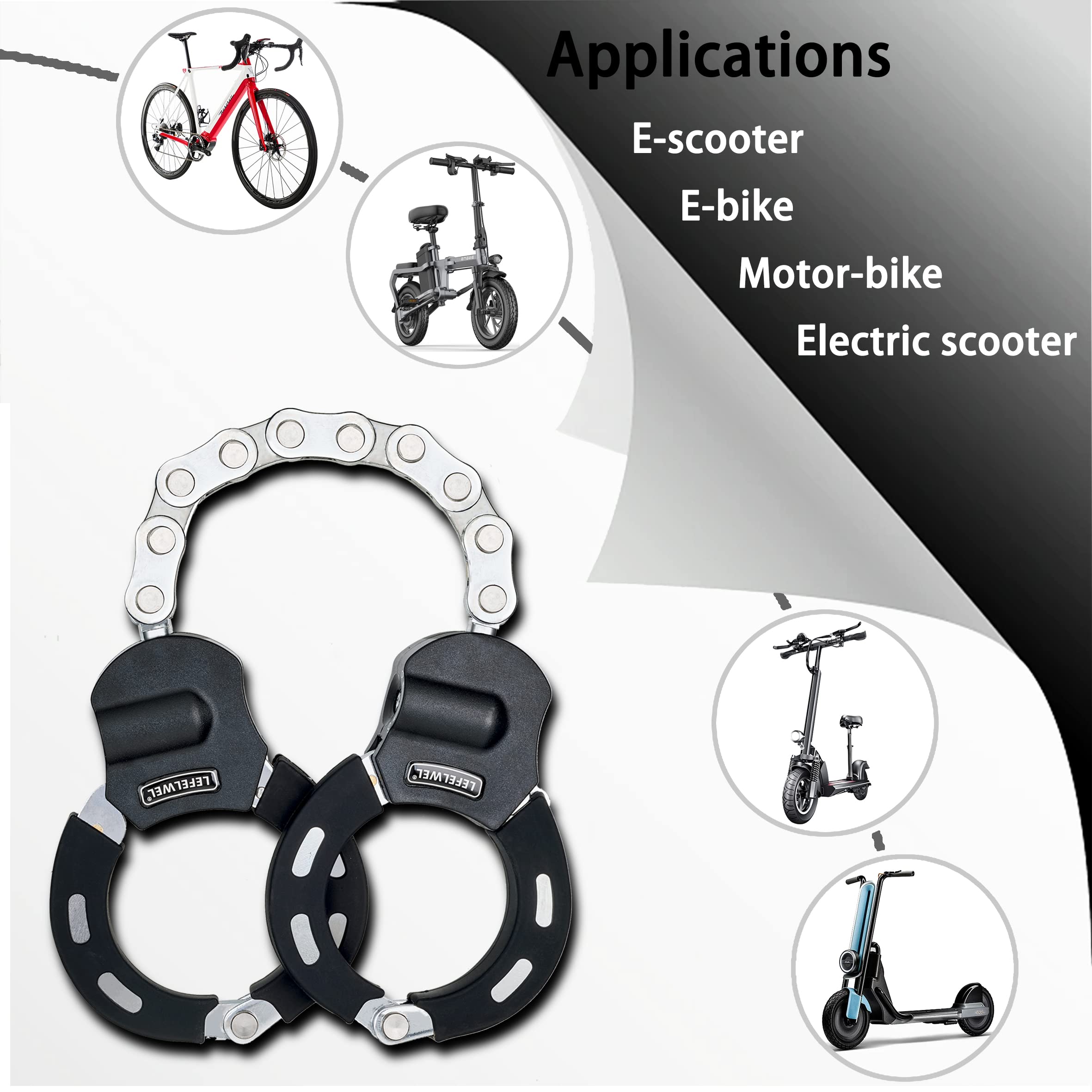 Heavy Duty Scooter Lock & Bike Chain Lock - Anti-Theft Security Cable for Electric Scooters (Segway, Ninebot, Xiaomi, Razor) & Bicycles | Perfect for Urban Commuting, Campus Security & Outdoor Adventures