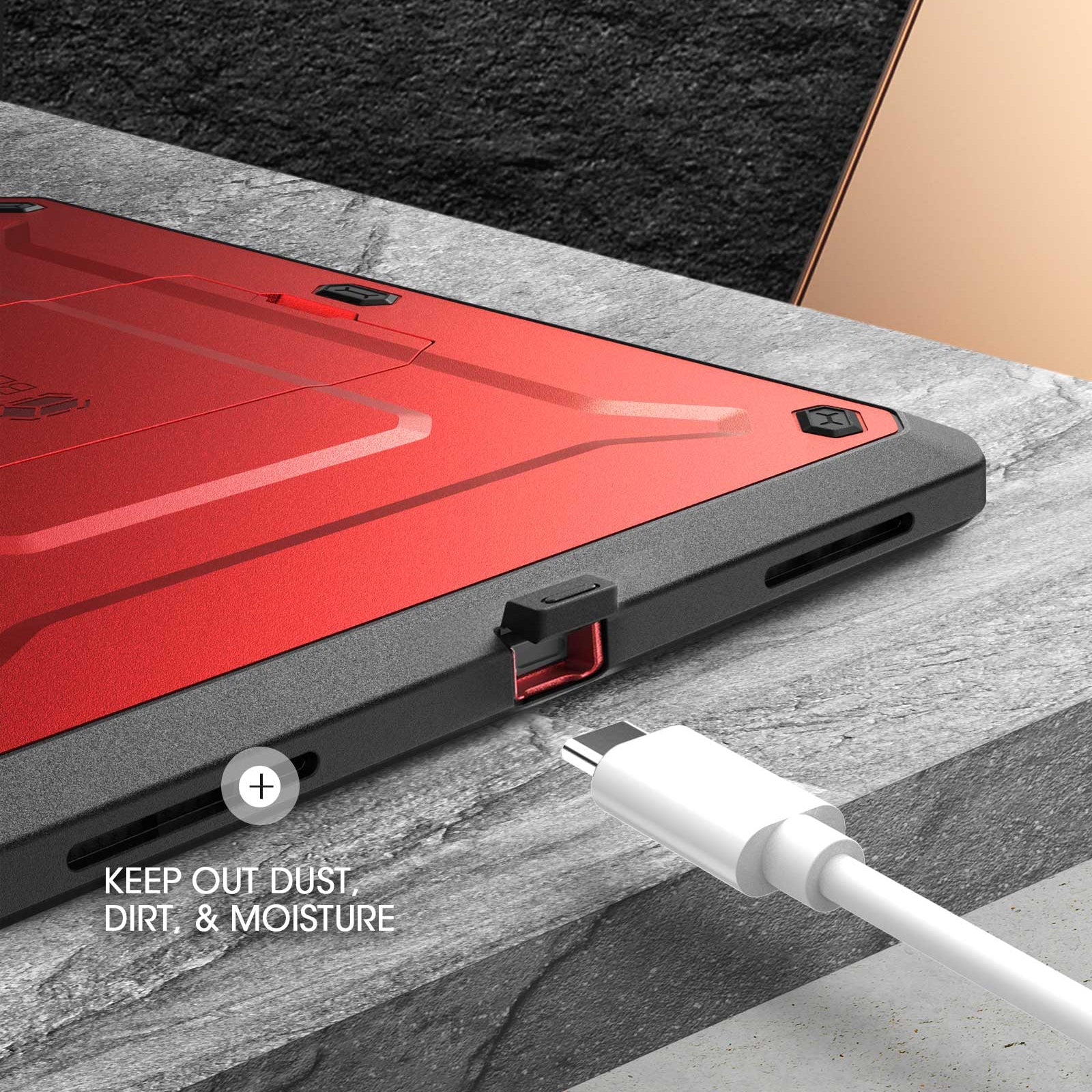 iPad Air 4/5 Unicorn Beetle PRO Rugged Case with Kickstand - Shockproof & Drop Protection - Metallic Red (Open Box) - Perfect for Outdoor Adventures, Travel & Daily Use