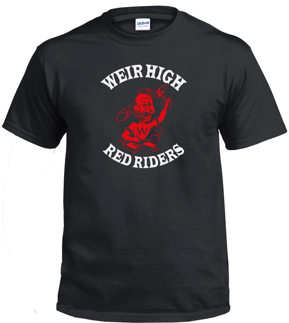 STUFF WITH ATTITUDE Weir High School Indian Black T-Shirt - Vintage School Spirit Tee for Alumni, Students & Fans - Perfect for Game Days, Reunions & Casual Wear