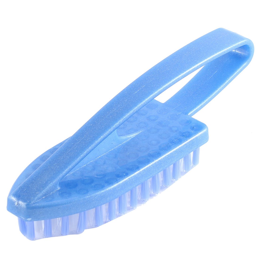uxcell Heavy Duty Iron Shape Scrub Brush for Clothes, Shoes, Carpets & Floors - Blue - Perfect for Deep Cleaning Stains on Fabrics, Upholstery and Hard Surfaces