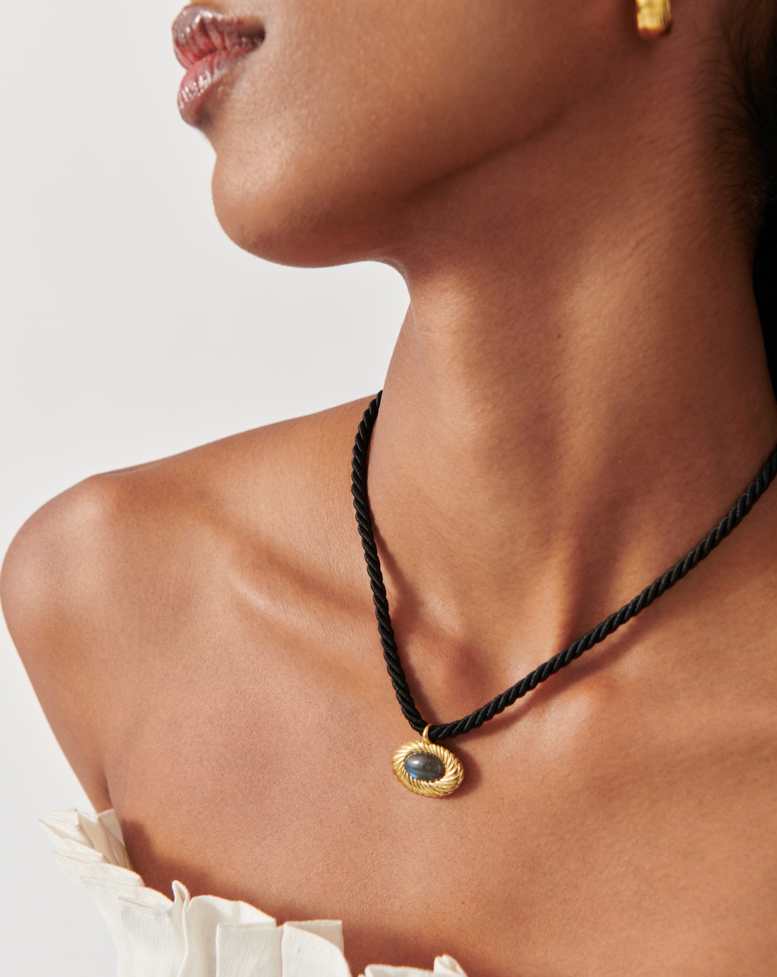 Wavy Ridge Caspia Gemstone Cord Necklace - Handmade Bohemian Beaded Jewelry for Women | Perfect for Casual Wear, Layering & Gift Giving