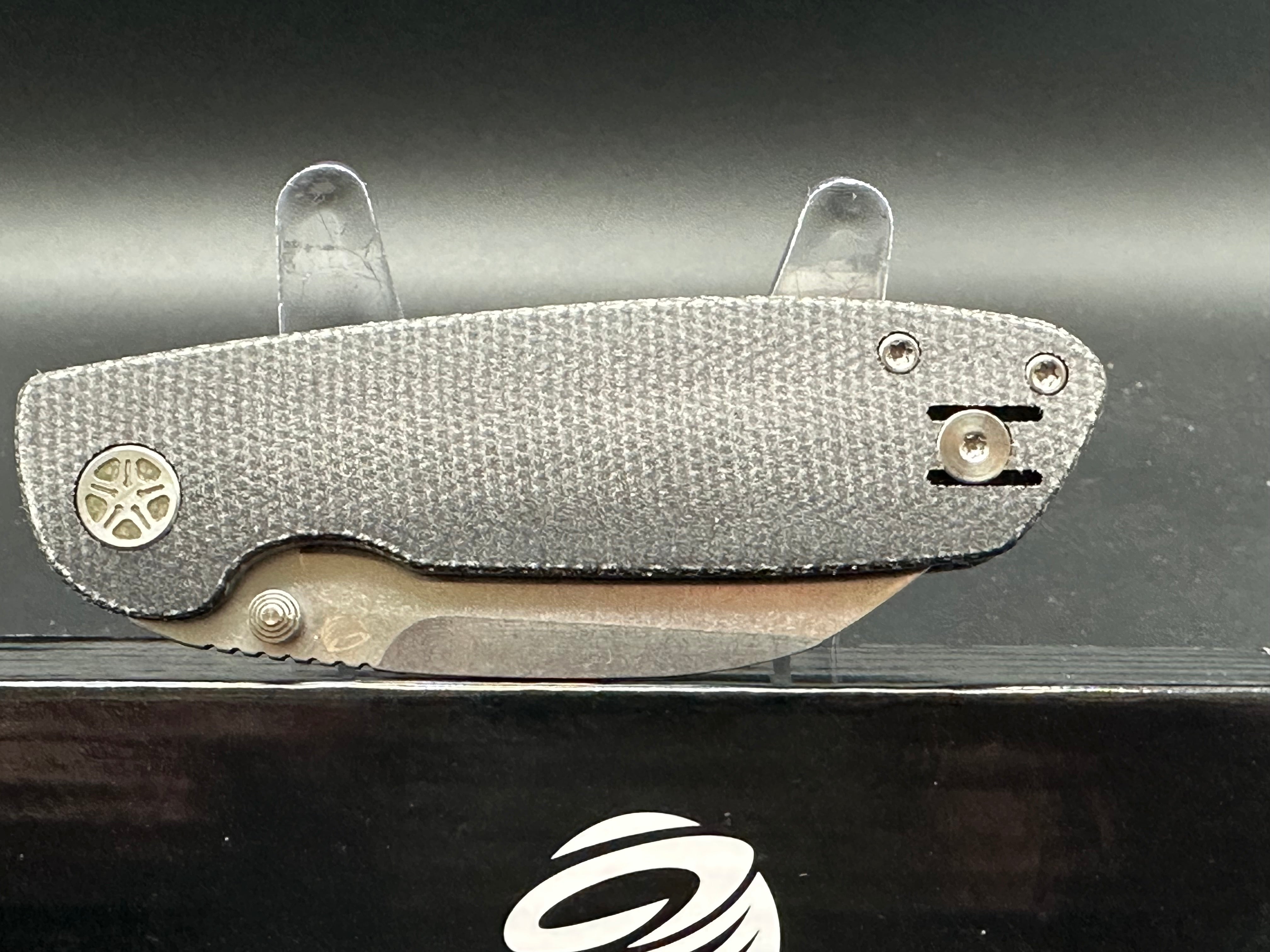 Tempest Microburst Black Micarta Pocket Knife - EDC Folding Knife for Outdoor, Camping, and Everyday Carry