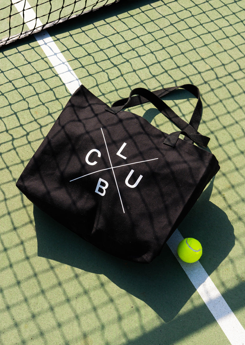 Club LC Canvas Tote Bag - Stylish & Durable Black Shopping Bag for Women | Perfect for Grocery, Beach, Work & Everyday Use