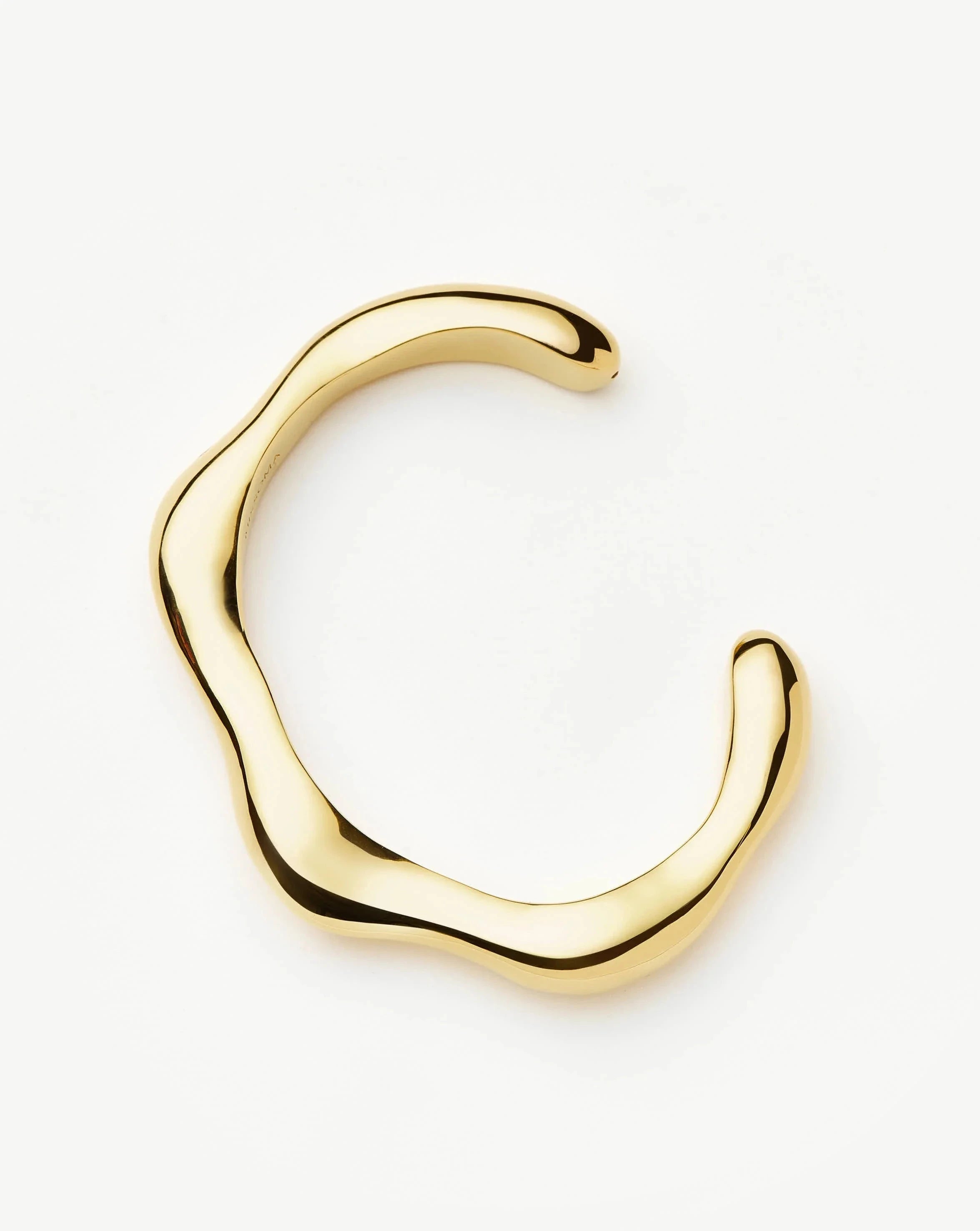 Eny Puffy Cuff Bracelet for Women - 18k Gold Plated Adjustable Bangle - Elegant Stackable Bracelet for Everyday Wear, Parties & Special Occasions