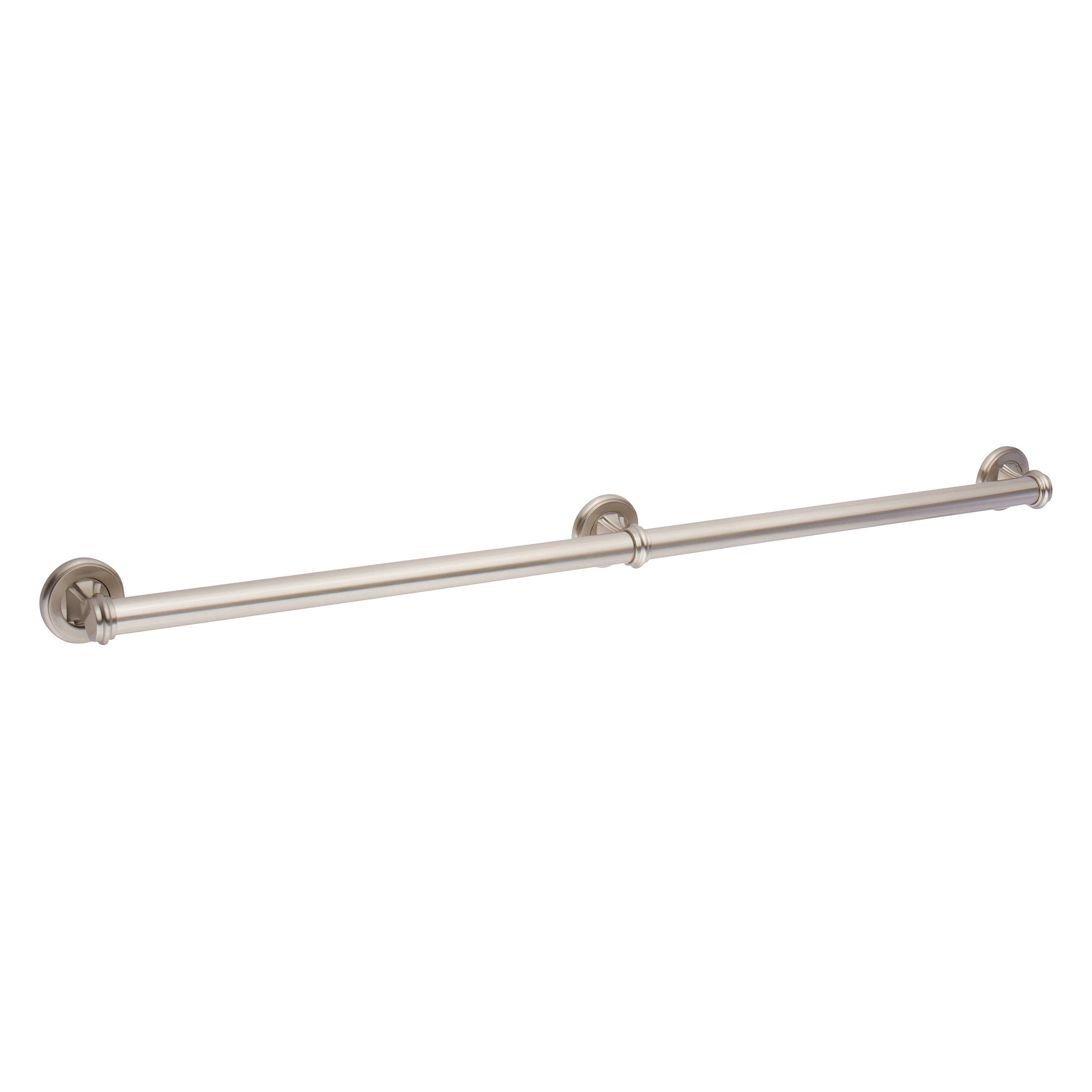 42-Inch Solid Brass Grab Bar for Bathroom - Safety Bathtub & Shower Handle for Seniors & Elderly - Satin Nickel Finish - Perfect for Bathroom Safety, Mobility Assistance & Fall Prevention