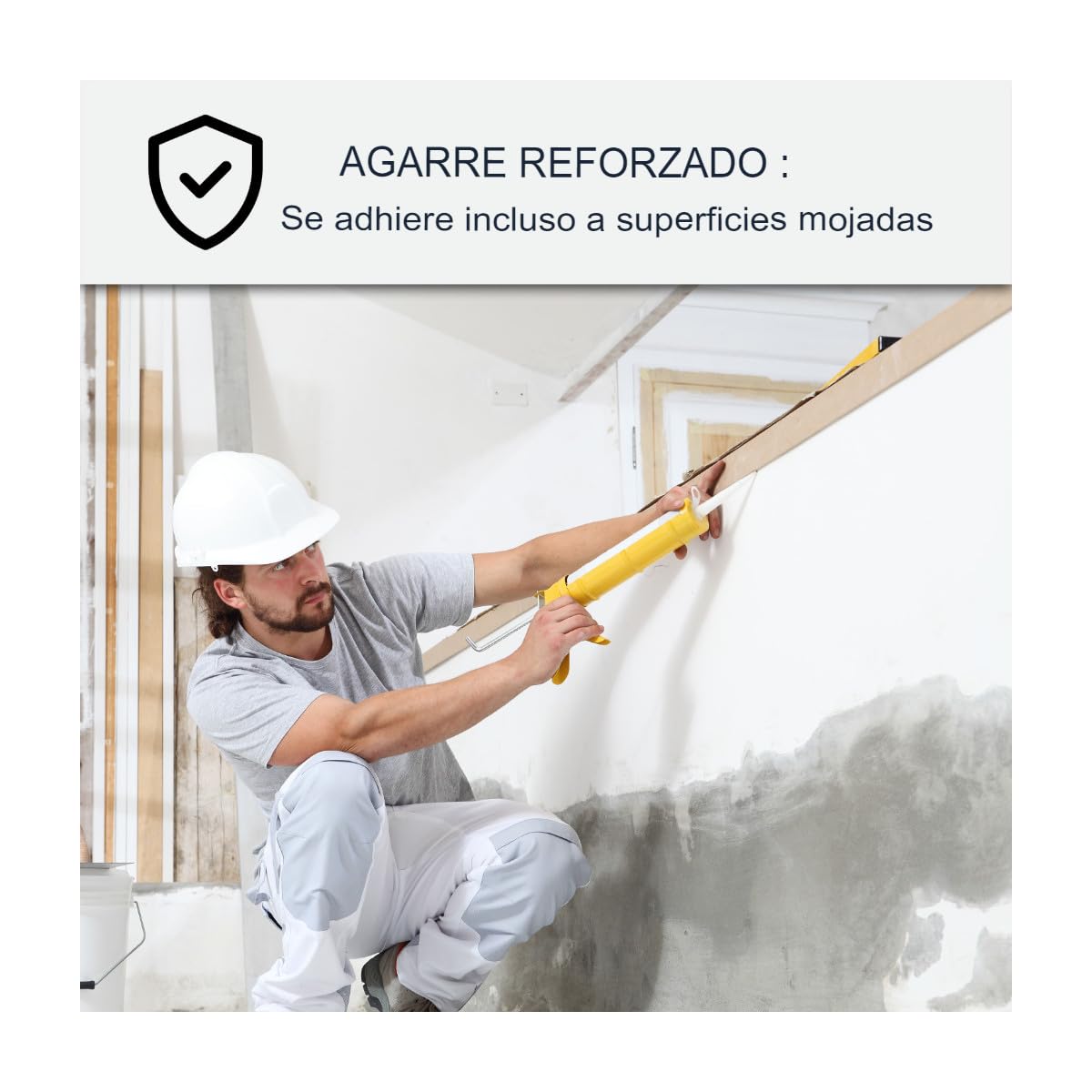 ARCAMASTIC Acrylic Wall & Masonry Sealant - 300ml White (1-Pack) by ARCANE INDUSTRIES | Waterproof Adhesive for Brick, Concrete & Tile Repairs | Perfect for Home DIY Projects & Professional Construction