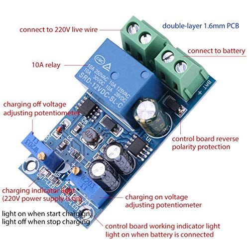 Lithium Battery Charger Protection Board - Automatic Charging Controller Module for Electronics Kits | Perfect for DIY Projects, Solar Power Systems & RC Devices