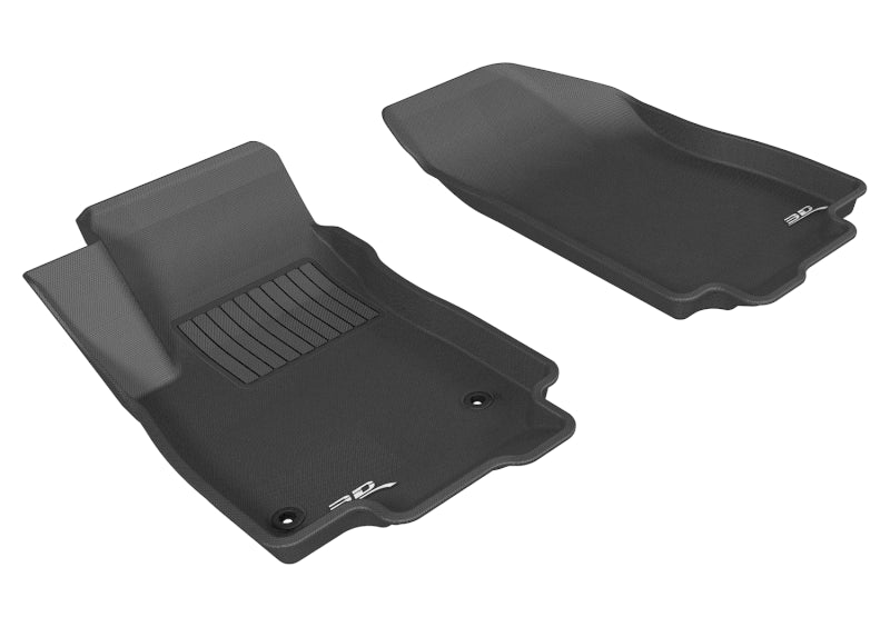 3D MAXpider Custom Fit All-Weather Floor Mats for 2013-2020 Buick Encore & Chevrolet Trax - 1st Row Kagu Series (Black) | Durable Car Floor Liners for SUV Protection & Easy Cleaning