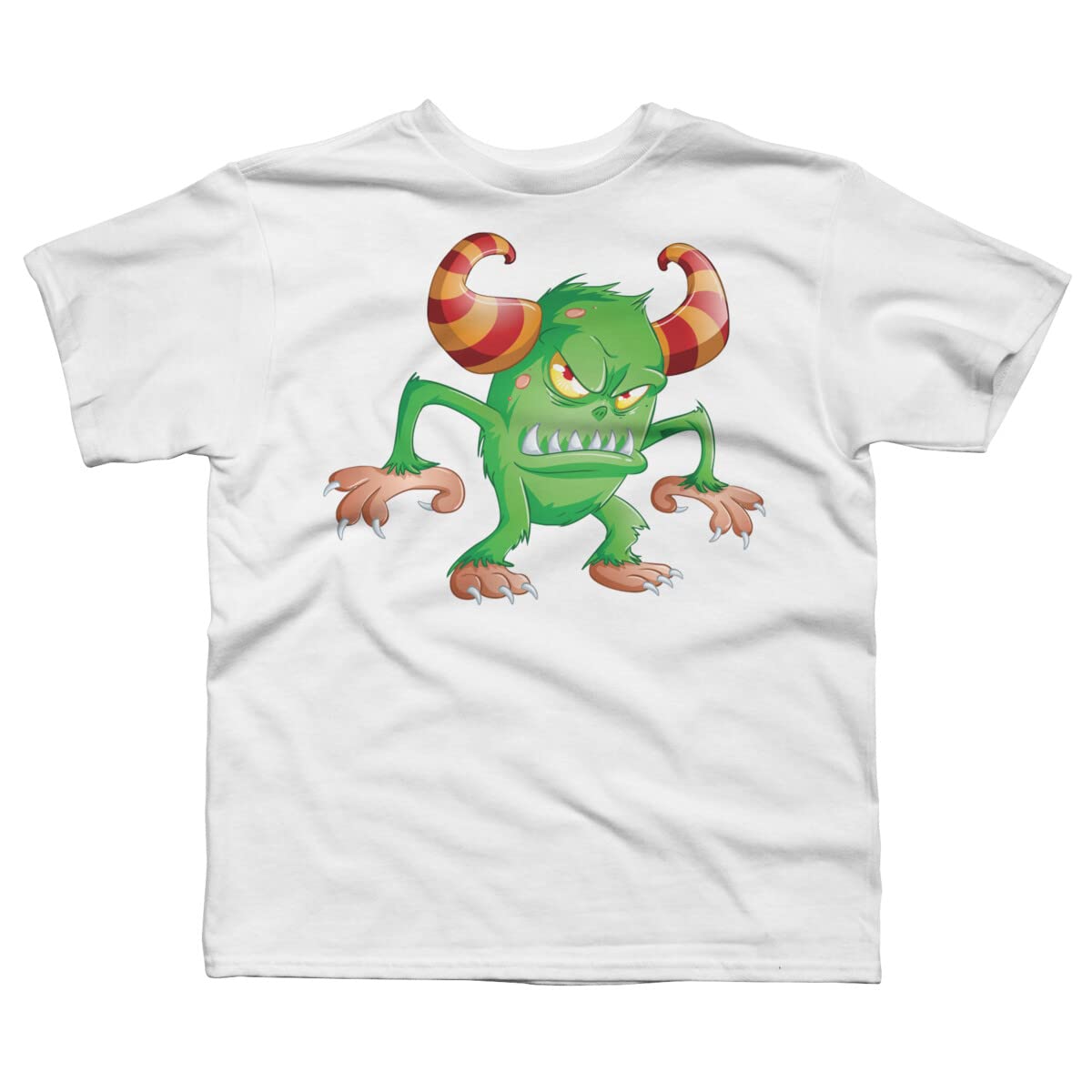 Design By Humans Boys Halloween Monster 3 Graphic Tee by LironPeer - Spooky Costume Shirt for Kids Halloween Party & Trick or Treating