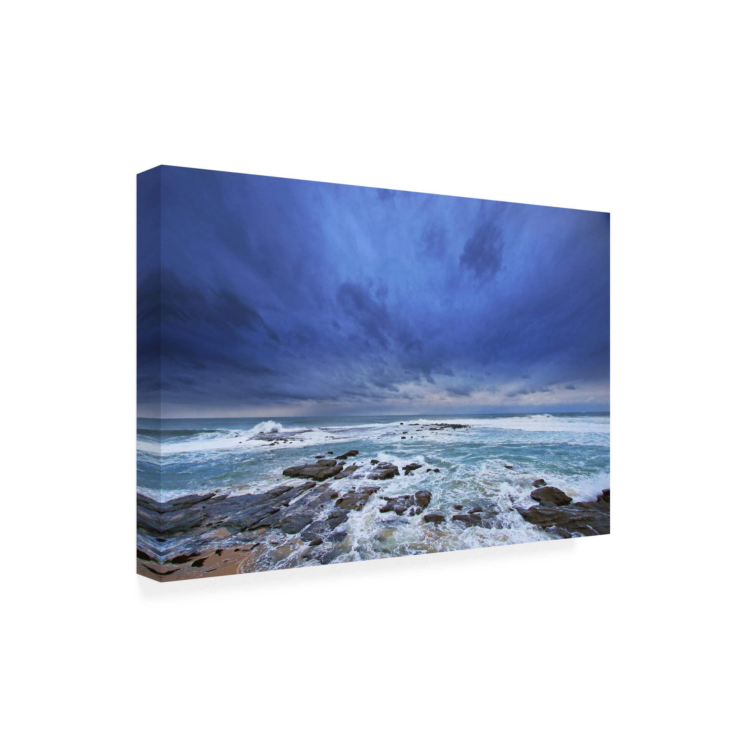 Trademark Fine Art 'When The Sky Is Blue' Canvas Wall Art Print by Beata Czyzowska - Blue Sky Landscape Painting for Living Room, Bedroom & Office Decor
