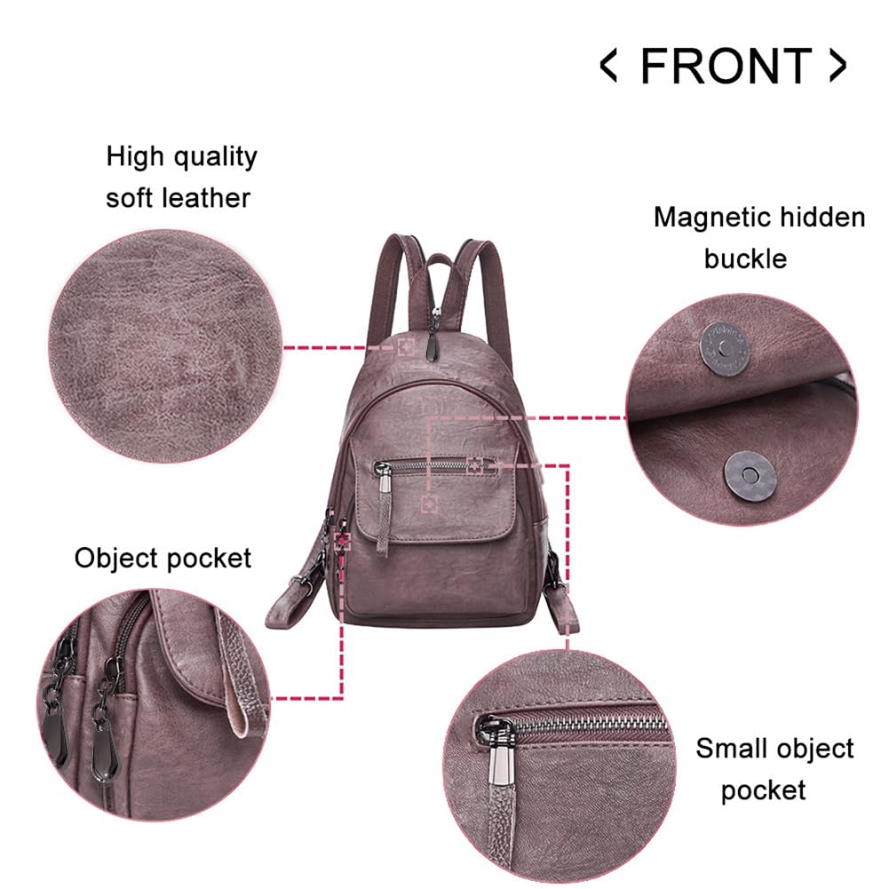Stylish Women's PU Leather Small Backpack Purse - Convertible Sling Bag for Everyday Use, Travel & Work | Fashionable & Functional Crossbody Bag