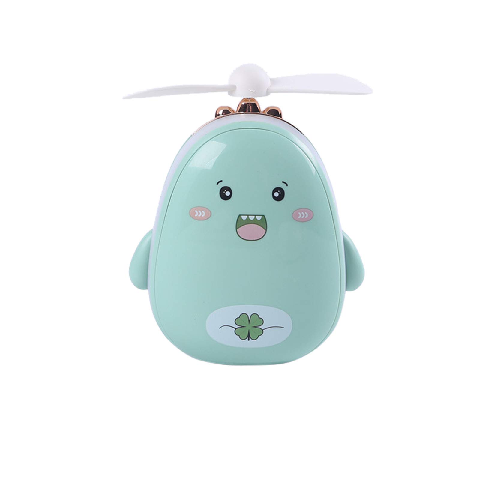 Portable Mini Desk Fan with LED Light - USB Powered Personal Cooling Fan, Quiet & Energy Efficient for Office, Home, or Travel (Green) | Perfect for Work, Study, and Outdoor Activities