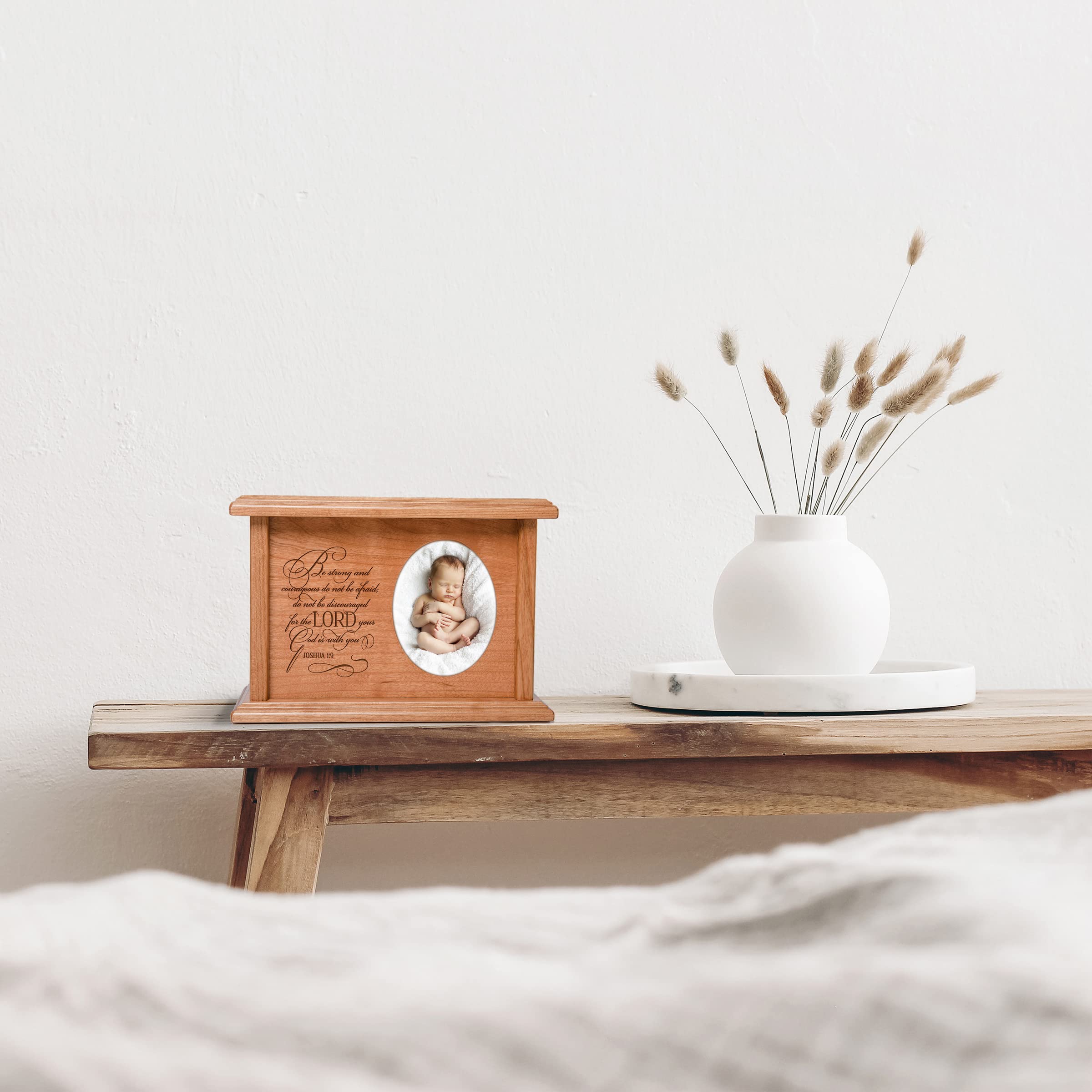 Lifesong Memorial Mini Wooden Urn for Ashes - Adult & Baby Keepsake Funeral Urn with Lid - Perfect for Cremation Remembrance, Condolence Gifts & Home Memorial Displays