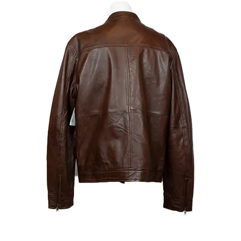 Premium BOL Men's Genuine Lamb Leather Jacket - Slim Fit Biker Style for Motorcycle Riding & Casual Wear