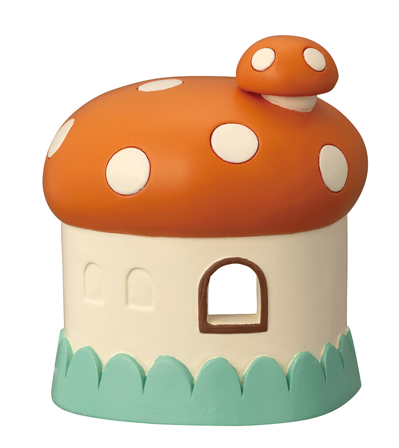 Concombre Toadstool House for Mini Figures - Fairy Garden Decor, Dollhouse Accessories for Kids & Collectors - Perfect for Fairy Tale Scenes, Terrariums & Tabletop Displays