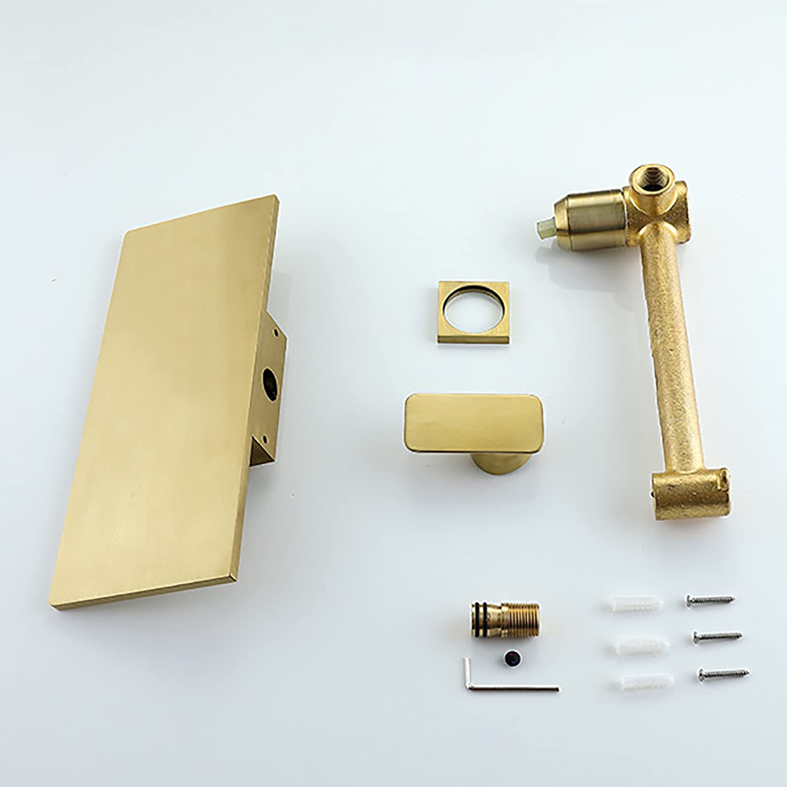 Brushed Gold Single Handle Kitchen Faucet with Pull Down Sprayer - Hot & Cold Water Mixer Tap for Sink (Color: Matte Gold, JWNNFC) - Perfect for Modern Home Kitchen Renovation and Daily Dishwashing