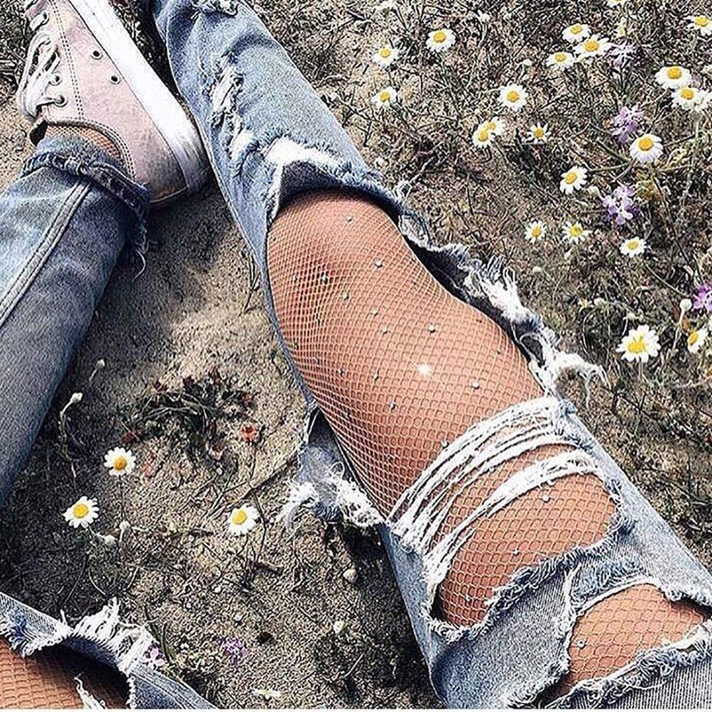 Sparkly Crystal Fishnet Stockings for Women - Sexy Rhinestone Embellished Stockings | Perfect for Parties, Cosplay & Night Out