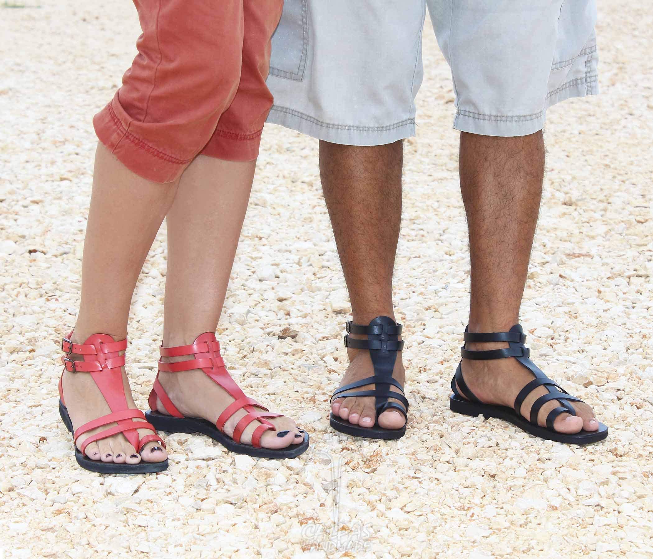 Stylish Women's Leather Gladiator Sandals with Toe Ring - Roman Greek Summer Fashion Sandals for Women | Perfect for Beach, Vacation & Casual Outfits