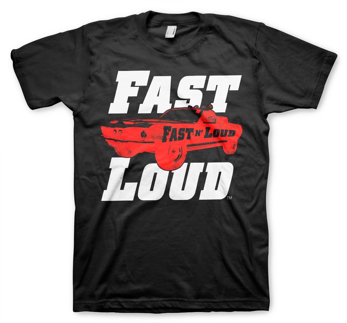Gas Monkey Garage Officially Licensed Fast N' Loud Mustang Men's T-Shirt - Black Cotton Tee for Car Enthusiasts & Streetwear Fashion | Perfect for Casual Wear, Car Shows & Gifts