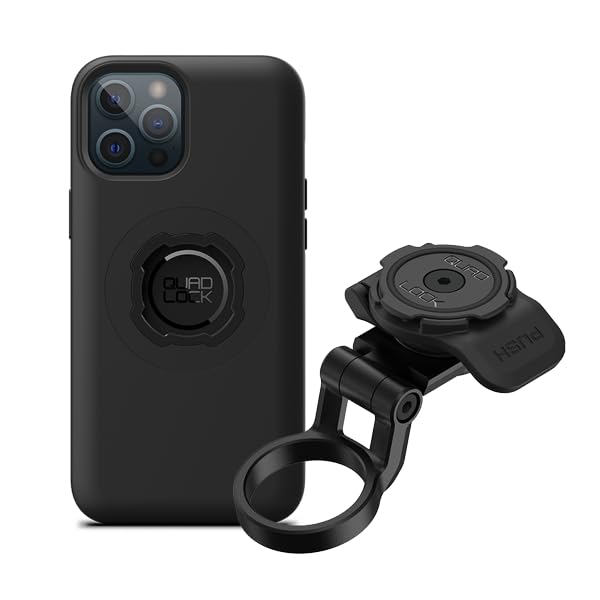 Quad Lock Adjustable Stem Cap Bike Mount Kit - Compatible with iPhone 12 Pro Max MAG Case | Secure Cycling Phone Holder for Road Bikes & Mountain Biking