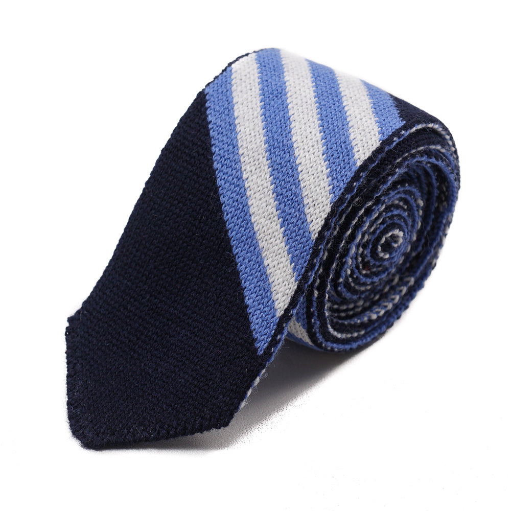 Roda Slim Width Knit Wool Tie for Men - Classic Skinny Necktie for Business, Wedding & Formal Occasions