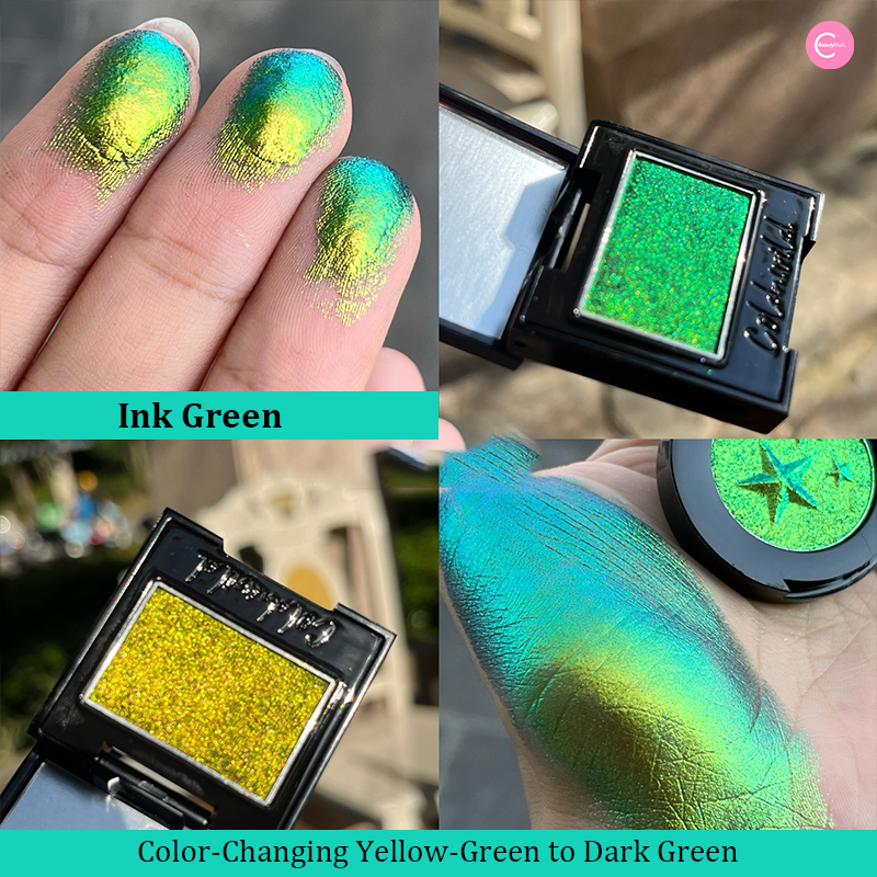 Coldnwild Chameleon Green Eyeshadow Palette - Long Lasting, Highly Pigmented Vegan Makeup for Party, Halloween & Cosplay | Perfect for Bold Eye Looks & Creative Makeup Artistry