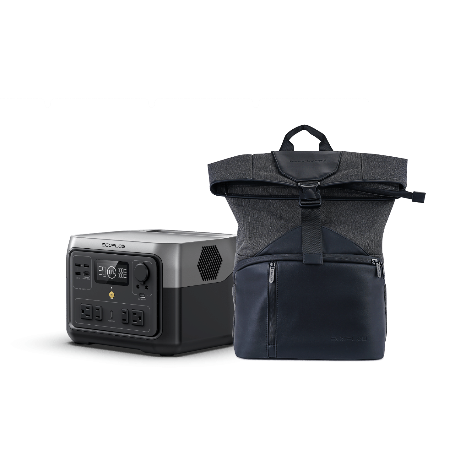 EcoFlow RIVER 2 Max Portable Power Station with Waterproof Bag - Perfect for Camping, Outdoor Adventures & Emergency Power Backup