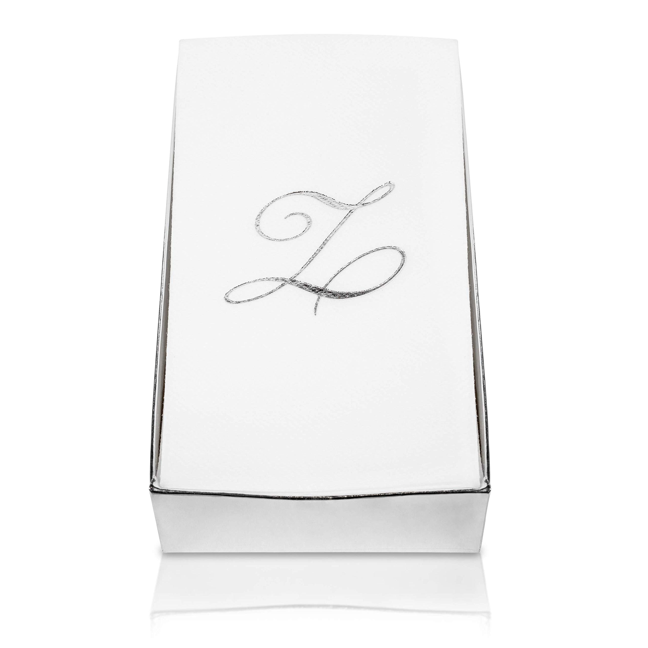 AMERICAN HOMESTEAD Disposable Hand Towels - Elegant Gold Foil Monogrammed Guest Napkins - Premium Linen-Like Bathroom Paper Towels for Weddings, Parties & Home Use - 50 Count (Gold Z) - Perfect for Bridal Showers, Baby Showers & Luxury Events