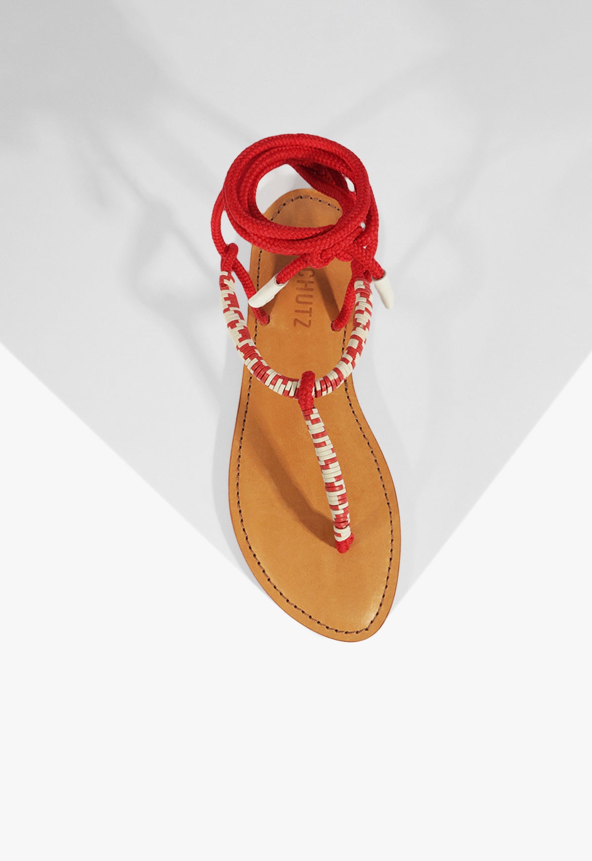 Claire Women's Red Flat Sandals - Comfortable Summer Casual Shoes for Beach, Vacation & Everyday Wear