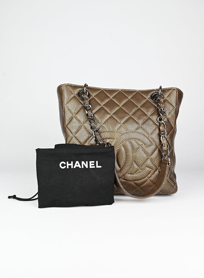 Chanel Mordoré Leather Shopper PST Handbag - Luxury Tote Bag for Women, Perfect for Work, Travel & Everyday Use