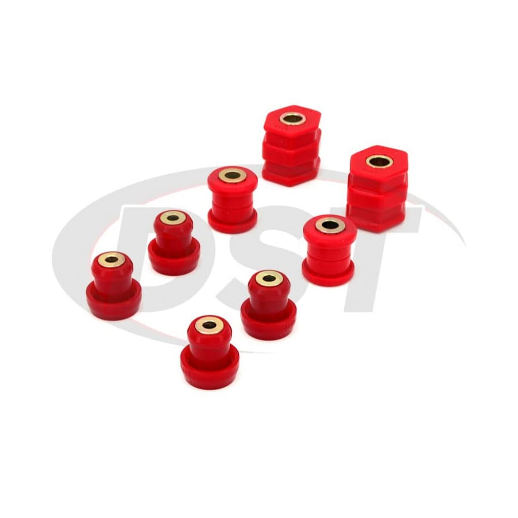 Energy Suspension Control Arm Bushing Set Front Red 16.3114R for 1996-1998 Honda Civic - Improve Handling & Ride Comfort for Street Performance & Daily Driving