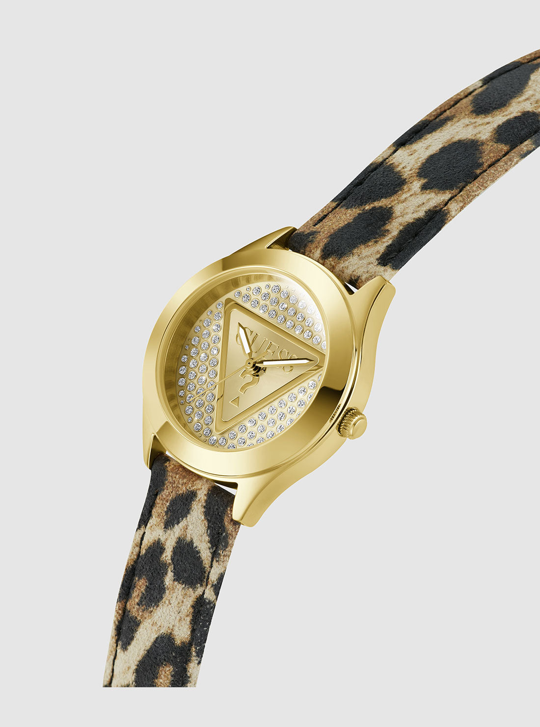 Luxury Gold Glitz Animal Print Leather Watch for Women - Stylish Fashion Accessory for Parties, Work & Everyday Wear