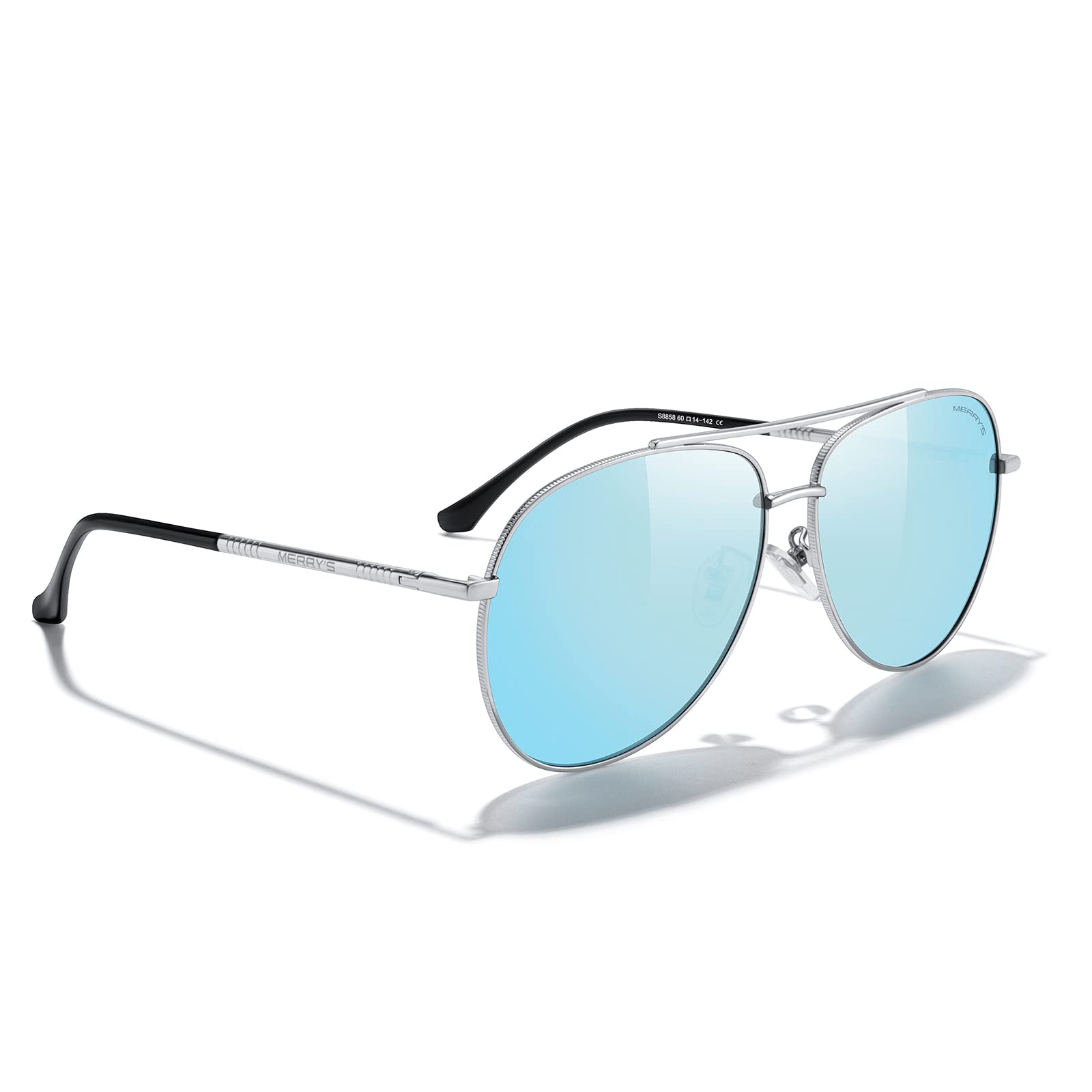 Polarized Aviator Sunglasses for Women & Men - UV Protection, Mirror Lens, 60MM - Ideal for Driving, Outdoor Activities & Travel