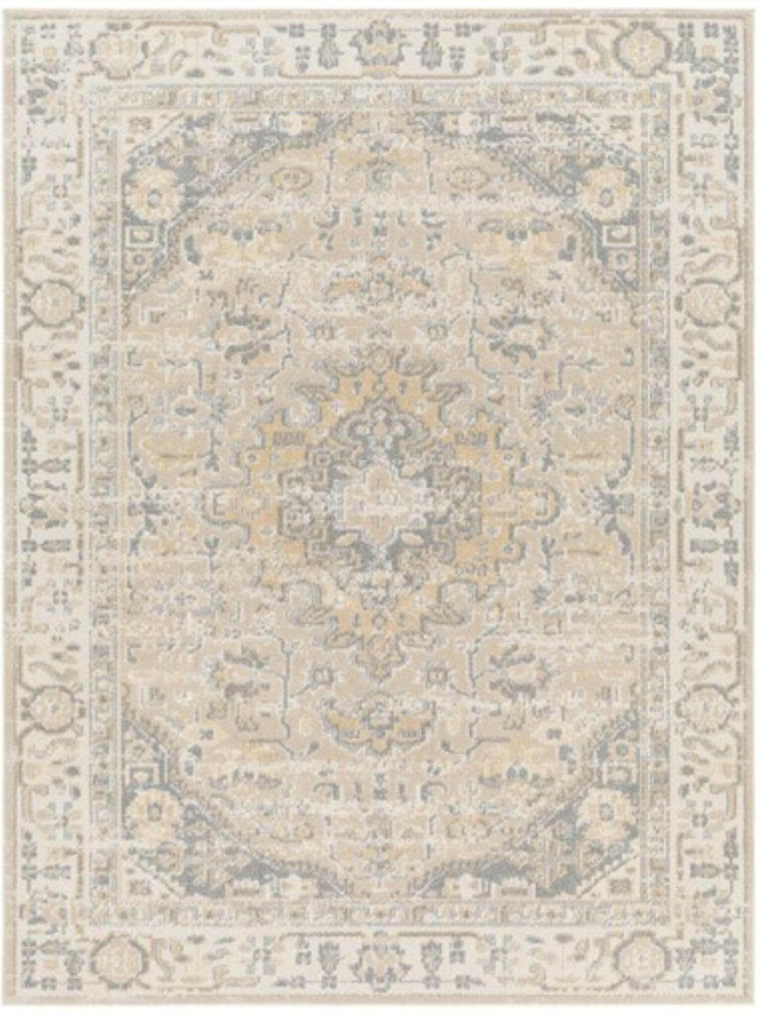 Premium Santana Rug 2307 - 5x8 Feet Soft Bohemian Area Rug for Living Room, Bedroom, Dining Room - Non-Slip & Easy to Clean Home Decor Carpet
