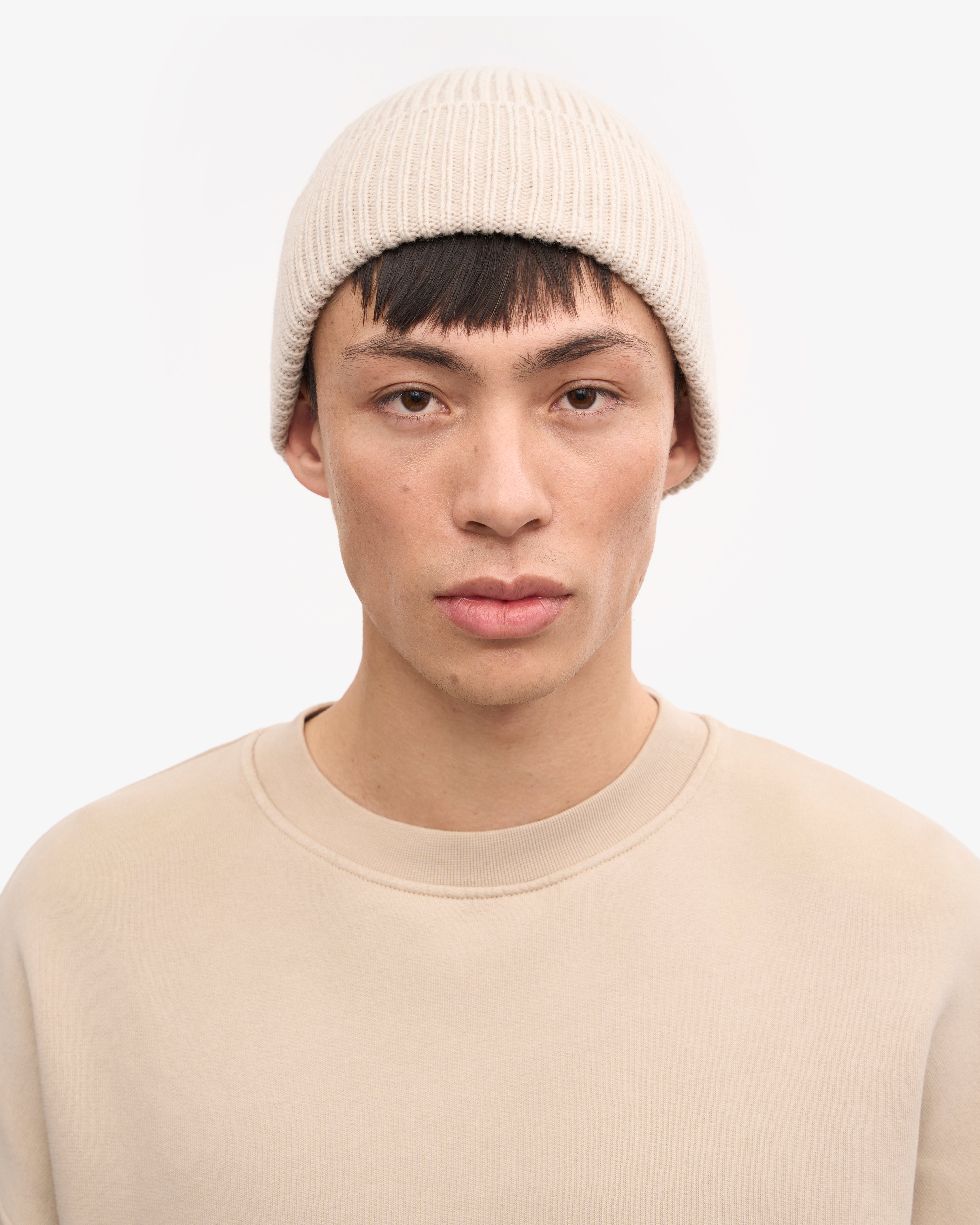 Premium Merino Wool Beanie - Soft & Warm Winter Hat for Men & Women - Ivory White - Perfect for Skiing, Hiking & Outdoor Activities