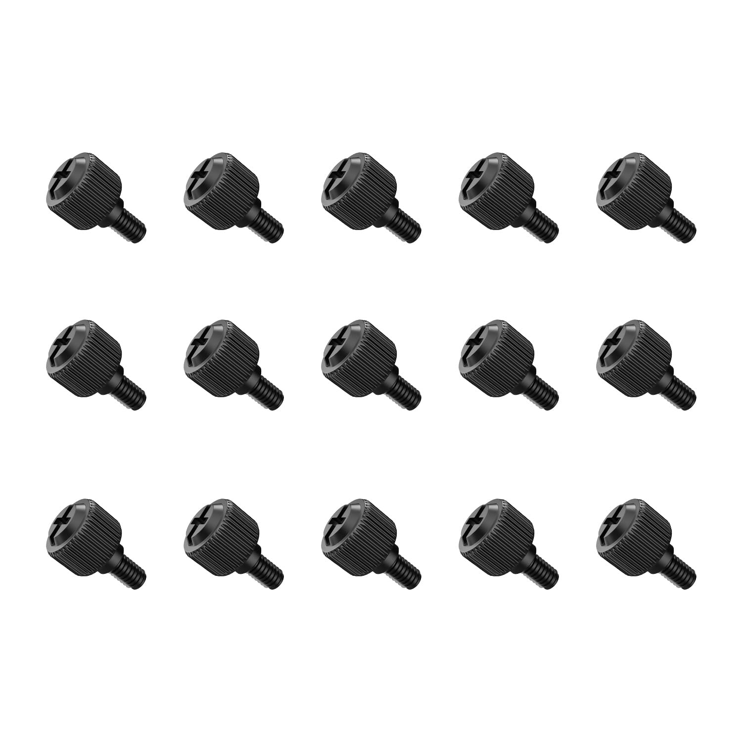 15PCS Black PC Case Thumb Screws, 6-32 Thread Computer Case Screws for PC Power Supply, PCI Slots & Hard Drives - Easy Installation & Secure Fastening for DIY Computer Builds & Upgrades