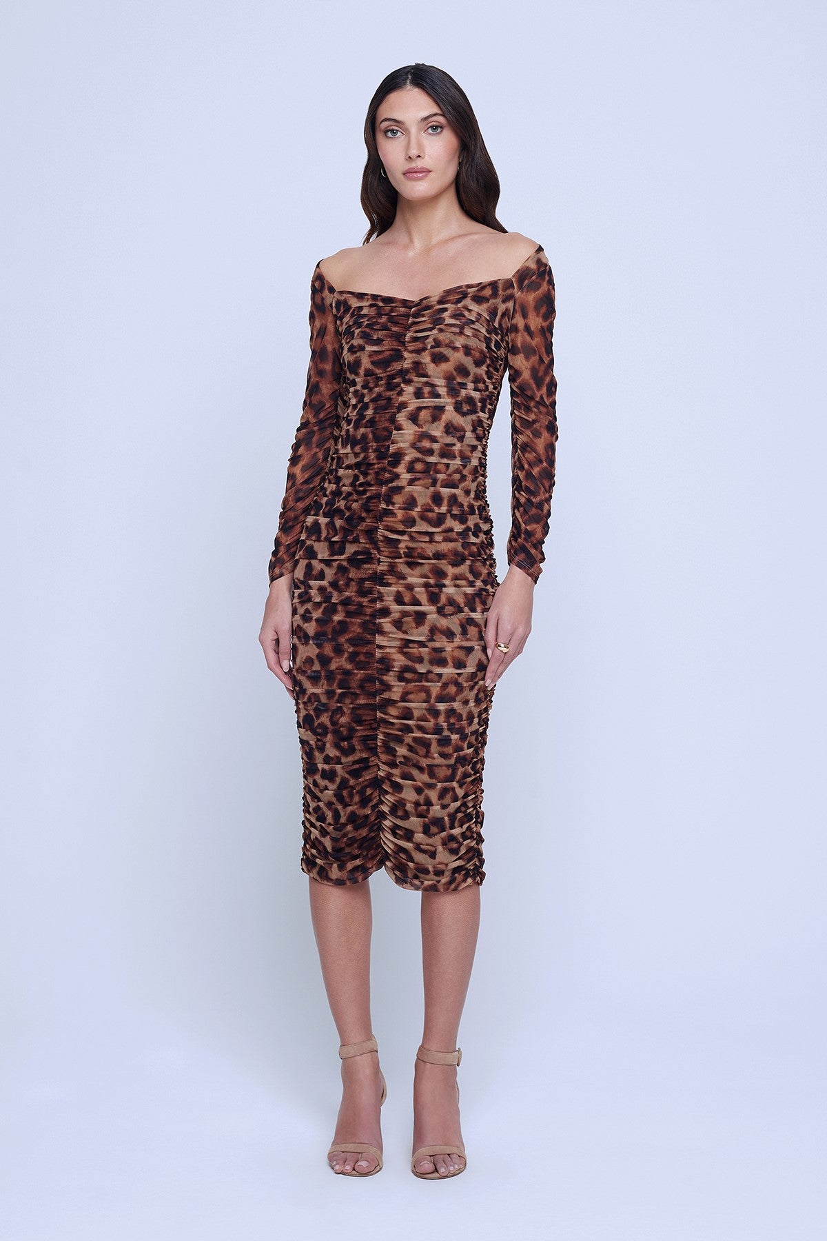 L'Agence Marise Sweetheart Leopard Print Dress - Women's Sexy Bodycon Mini Dress for Party, Date Night & Special Occasions