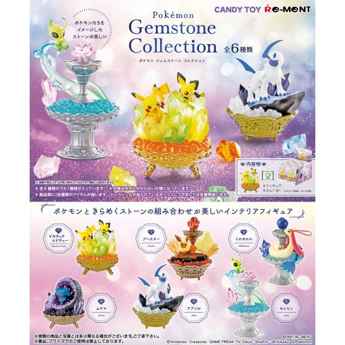 Pokemon Gemstone Collection - 3 Inch Re-Ment Collectible Toy Figures for Display & Gifts | Perfect for Anime Fans, Collectors & Home Decor