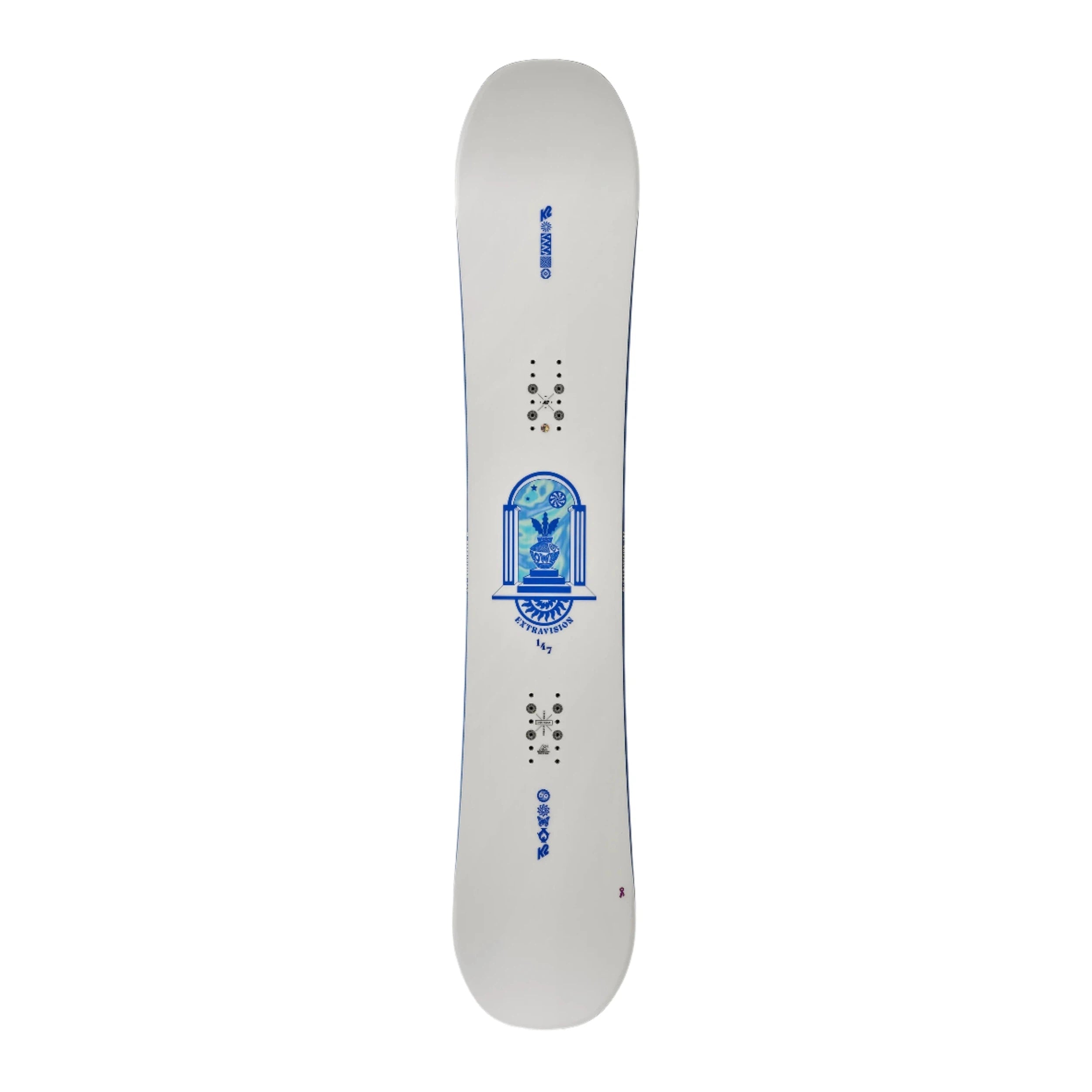K2 Extravision Snowboard 2025 - All-Mountain Freestyle Snowboard for Men & Women | Perfect for Powder, Park & Freeride | Best for Advanced Riders on Slopes & Backcountry Adventures