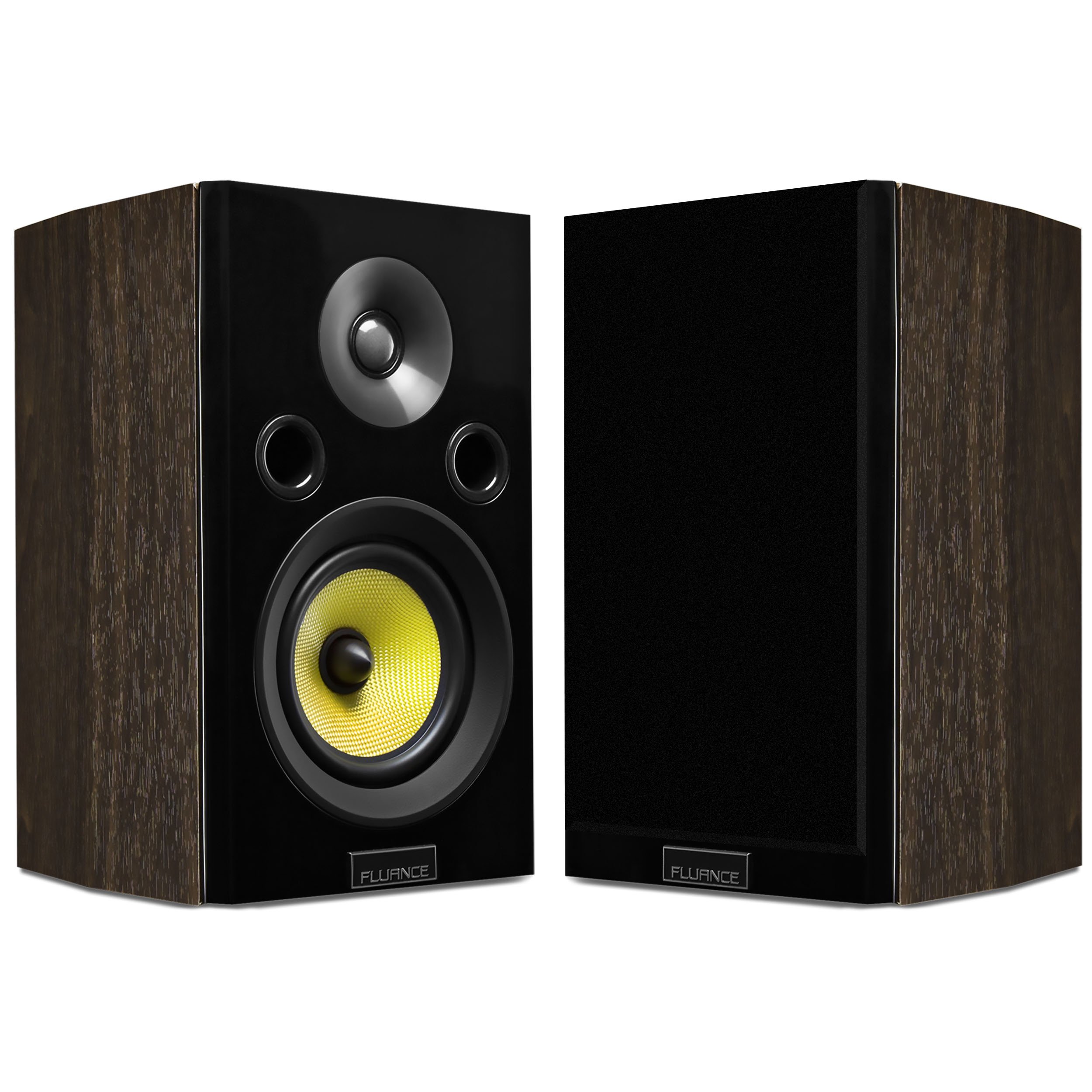 Fluance Signature HiFi 5.0 Channel Home Theater Speaker System - 2-Way Bookshelf, Center & Rear Surround Speakers - Natural Walnut (HF50WC) - Perfect for Movie Nights & Music Listening