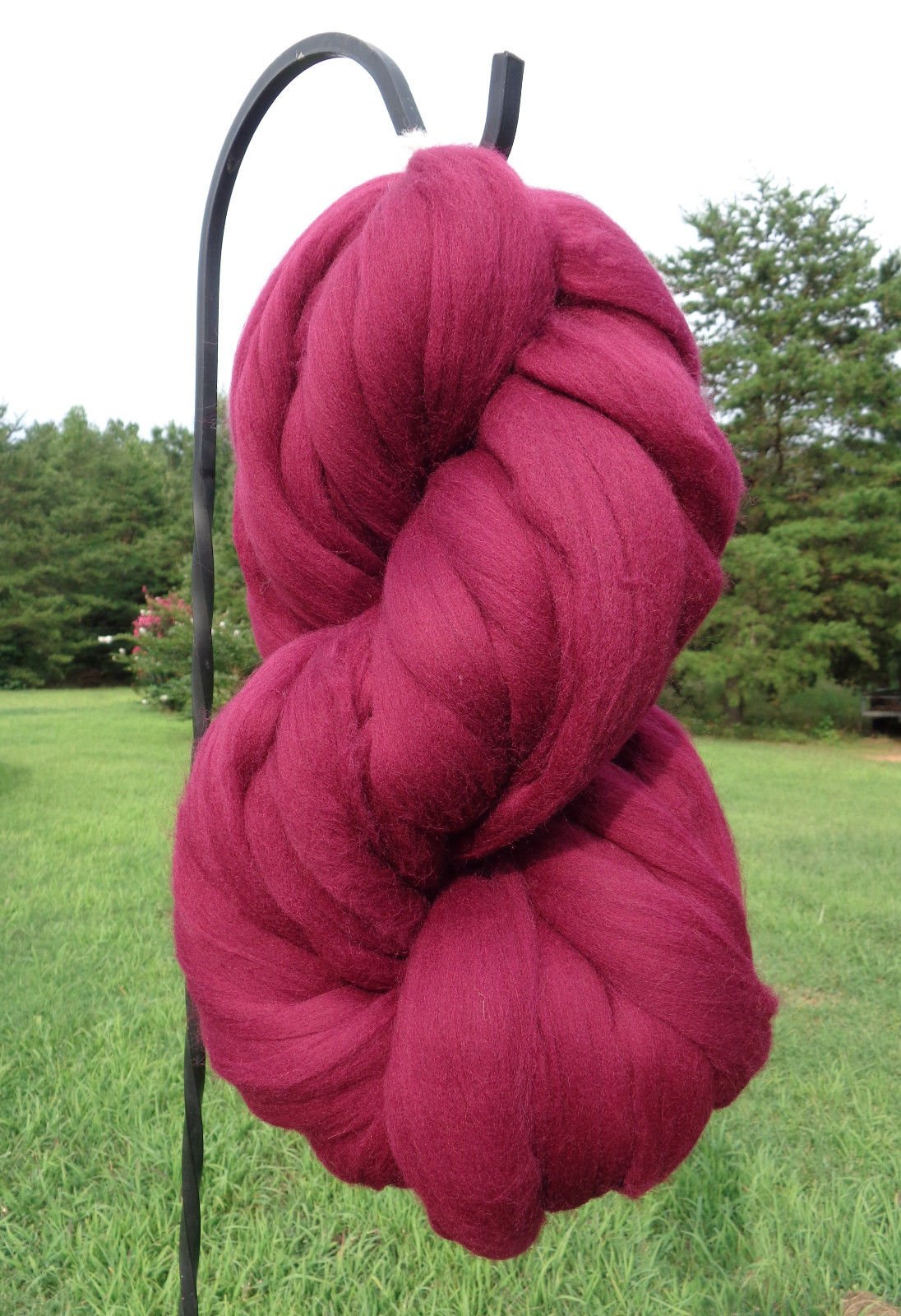 Burgundy Wine Wool Roving Fiber for Spinning and Felting | 100% Australian Merino Wool | 21 Micron Easy-Spin Yarn | Beginner & Advanced Crafting Supplies (4 lb) | Perfect for Handmade Scarves, Hats, and DIY Home Decor Projects
