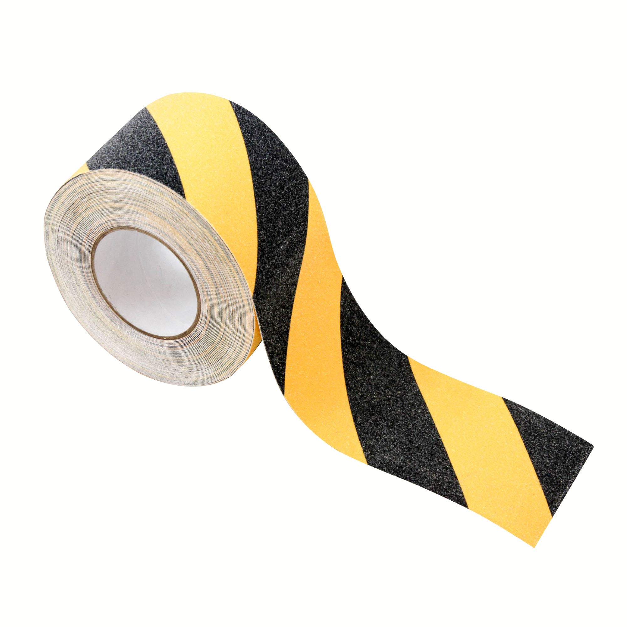Premium Yellow & Black Caution Grip Tape - 60 Grit Heavy Duty Non-Slip Adhesive (4