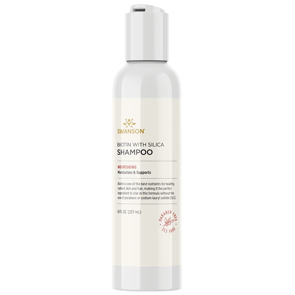Swanson Biotin & Silica Shampoo for Hair Growth - 8 fl oz (237 ml) - Strengthens & Thickens Hair - Perfect for Daily Use & Damaged Hair Repair