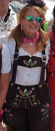 Alpen Schatz™ Women's Leather Lederhosen - Traditional Bavarian Costume for Oktoberfest, German Cultural Events & Alpine Themed Parties