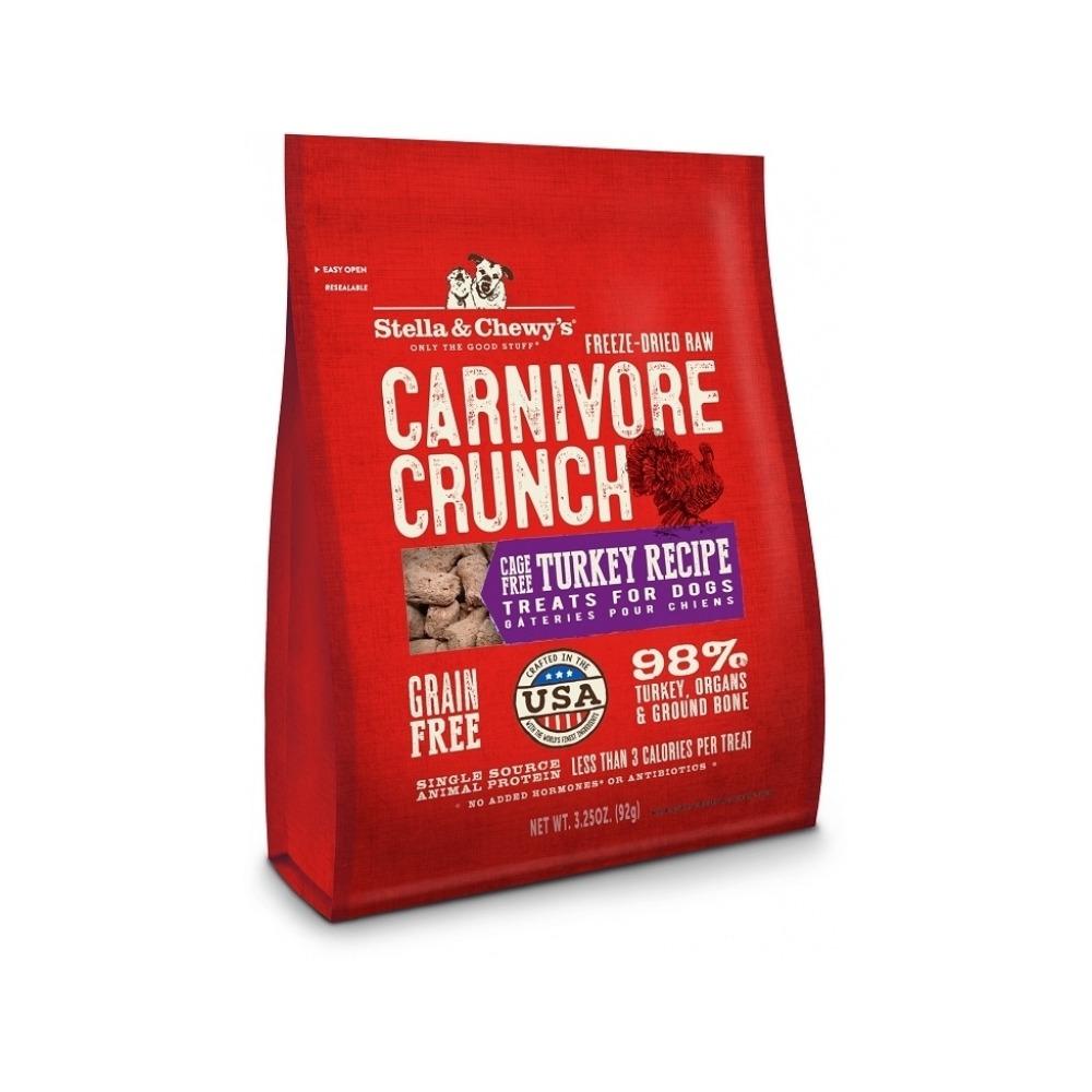 Freeze Dried Cage-Free Turkey Dog Treats - Carnivore Crunch All-Natural Protein Snacks for Dogs - Perfect for Training, Rewards & On-the-Go Nutrition