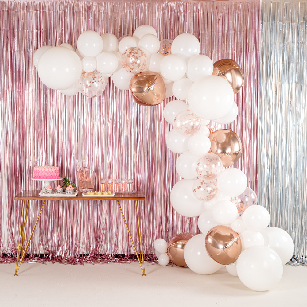 Balloonify White & Rose Gold Balloon Arch Garland Kit - 113 Pieces Party Decorations for Weddings, Birthdays, Baby Showers & Events