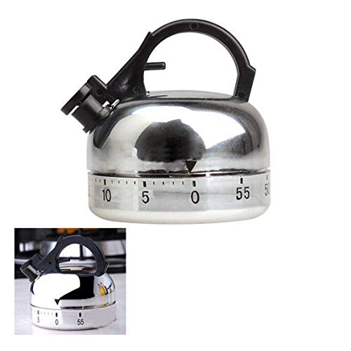 60 Minute Teapot-Shaped Kitchen Timer - Mechanical Alarm Clock for Cooking, Baking & Tea Brewing | Perfect for Home, Office & Classroom Use