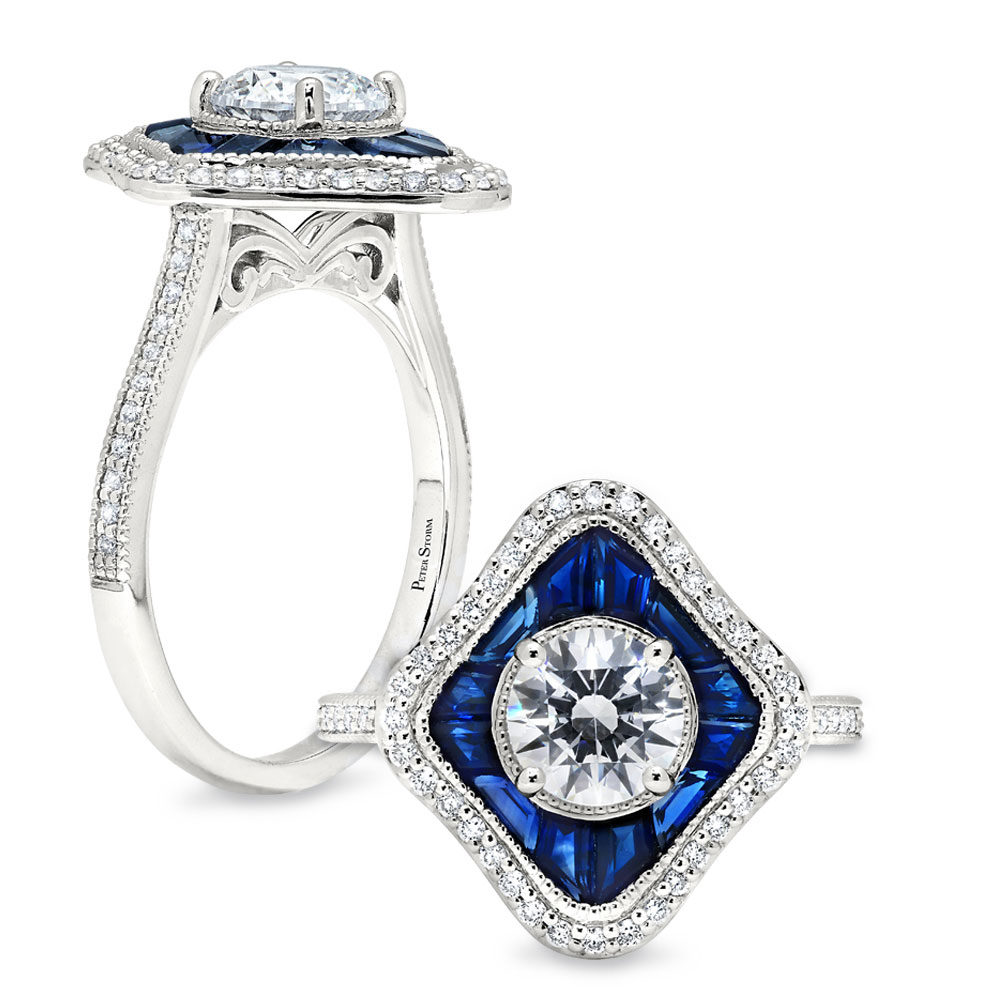 Vintage Sapphire & Diamond Engagement Ring - 14K White Gold, Oval Cut Blue Sapphire, Perfect for Proposals, Anniversaries & Special Occasions