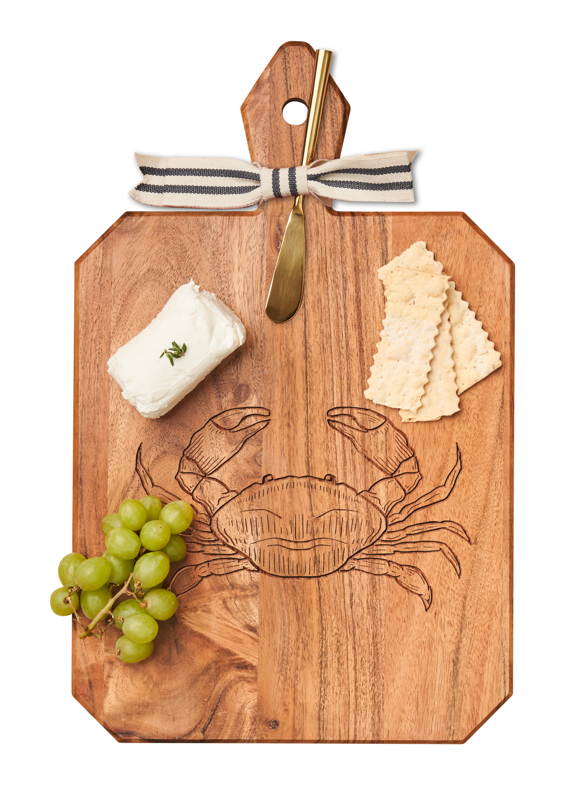 Acacia Wood Charcuterie Board with Handle - 16