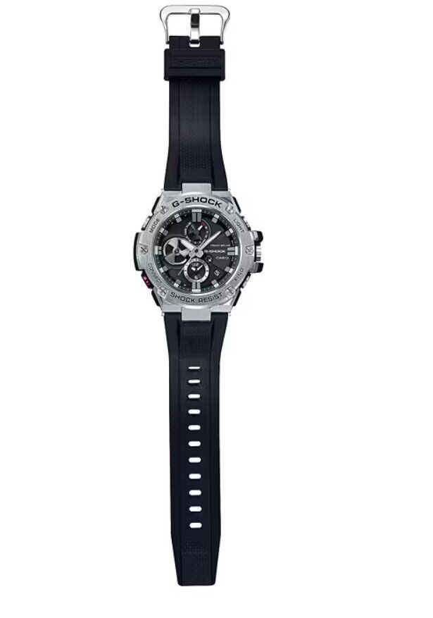 G-Shock GSTB100-1A Analog Digital Men's Watch - Black Dial, Stainless Steel Case & Band - Shock Resistant, Waterproof - Perfect for Outdoor Sports, Work & Everyday Wear